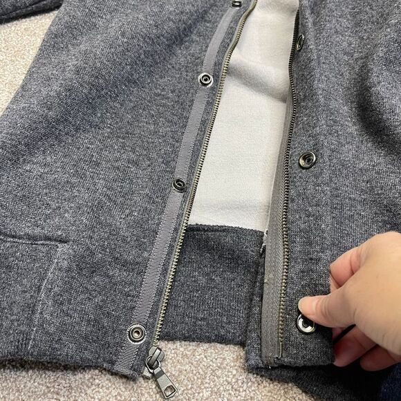 Banana Republic Mens Wool blend Full Zip Fleece Jacket sz large Grey - Picture 12 of 12